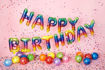 Picture of FOIL BALLOON HAPPY BIRTHDAY RAINBOW 340 X 35CM